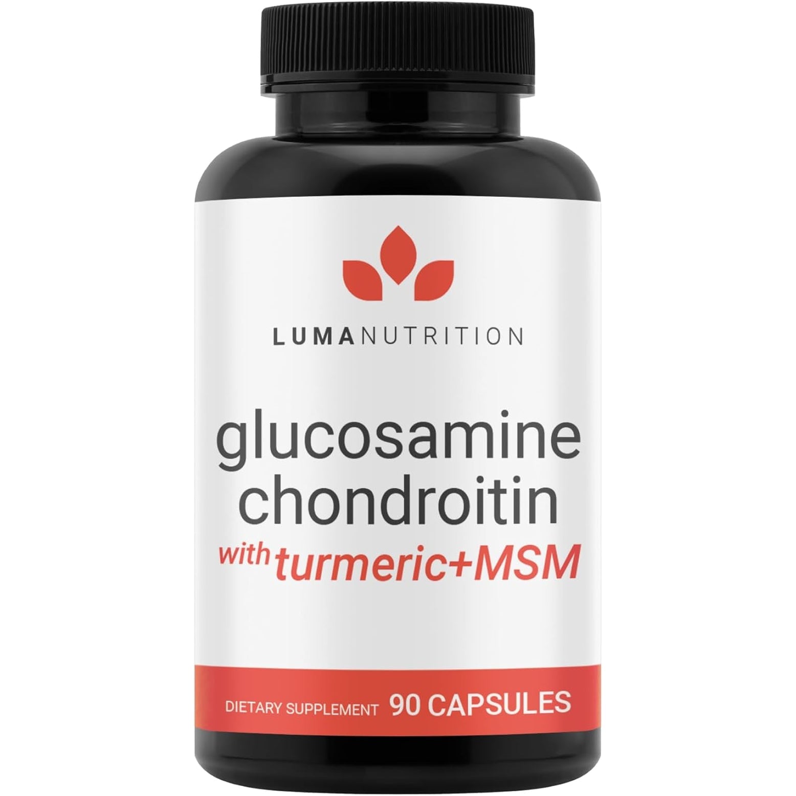 Luma Nutrition Glucosamine Chondroitin MSM - Turmeric, Boswellia - Premium Supplement - for Men and Women - Joint Supplement - 90 Capsules