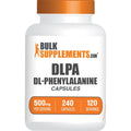 Bulksupplements.Com Dl-Phenylalanine Capsules - DLPA Supplement, Amino Acid Supplement - Gluten Free, 2 Capsules per Serving (500Mg), 240 Capsules (Pack of 1)
