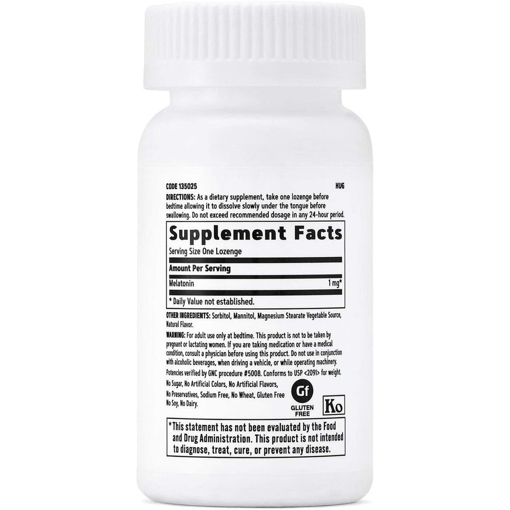 GNC Melatonin 1Mg - Cherry, Supports Restful Sleep, 120 Lozenges