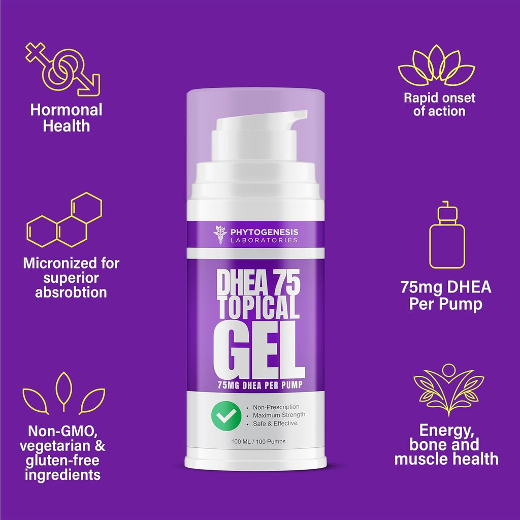 DHEA 75 – 75Mg DHEA per Pump – Promotes Healthy Aging, Healthy Mood, Immune Support, Balanced Levels and Overall Health – One Month Supply (1)
