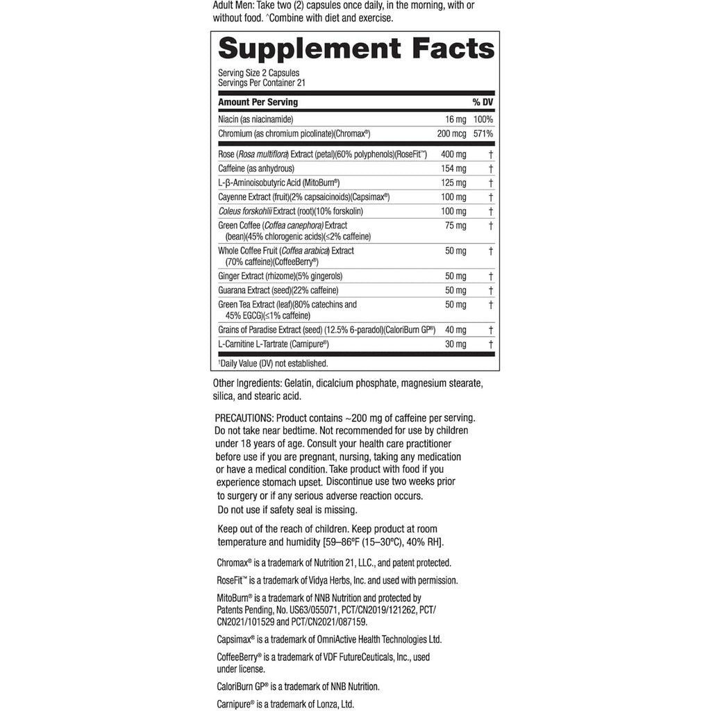 Nugenix Thermo-X: Thermogenic Fat Burner Supplement for Men, Extreme Metabolic Accelerator, 42 Count