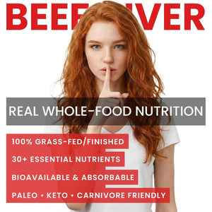Beef Liver Capsules – Usa-Made (Value Pack) Whole Food Source of 30+ Bioavailable Nutrients: Vitamin A, B12, Folate, Heme Iron, Zinc for Energy, Immunity, Skin – 100% Grass-Fed Beef Organ Supplement