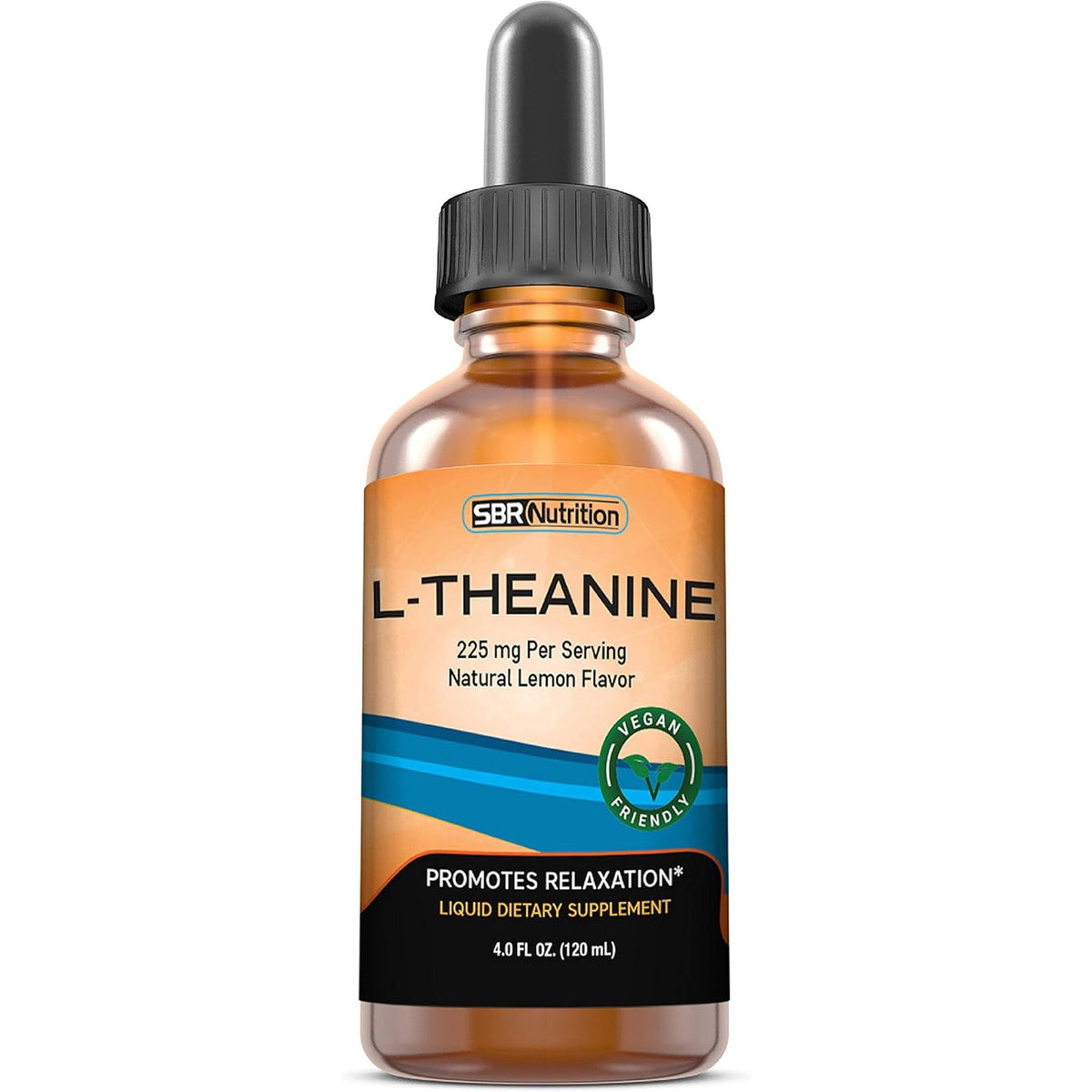 SBR Nutrition Liquid L-Theanine Drops | All Natural, Vegan, Alcohol Free, Non-Gmo | for Sleep Aid, Calm, Relaxation, Focus without Drowsiness | Synergistic with Coffee or Caffeine