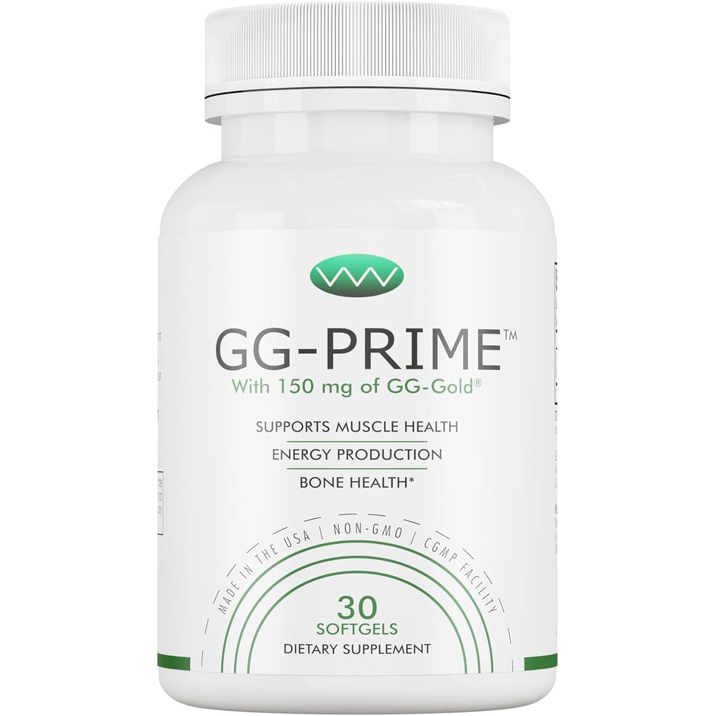 Gg-Prime™ Geranylgeraniol Supplement – 150Mg Gg-Gold® from Annatto – Supports Coq10 Production, Muscle & Bone Health – 30 Softgels