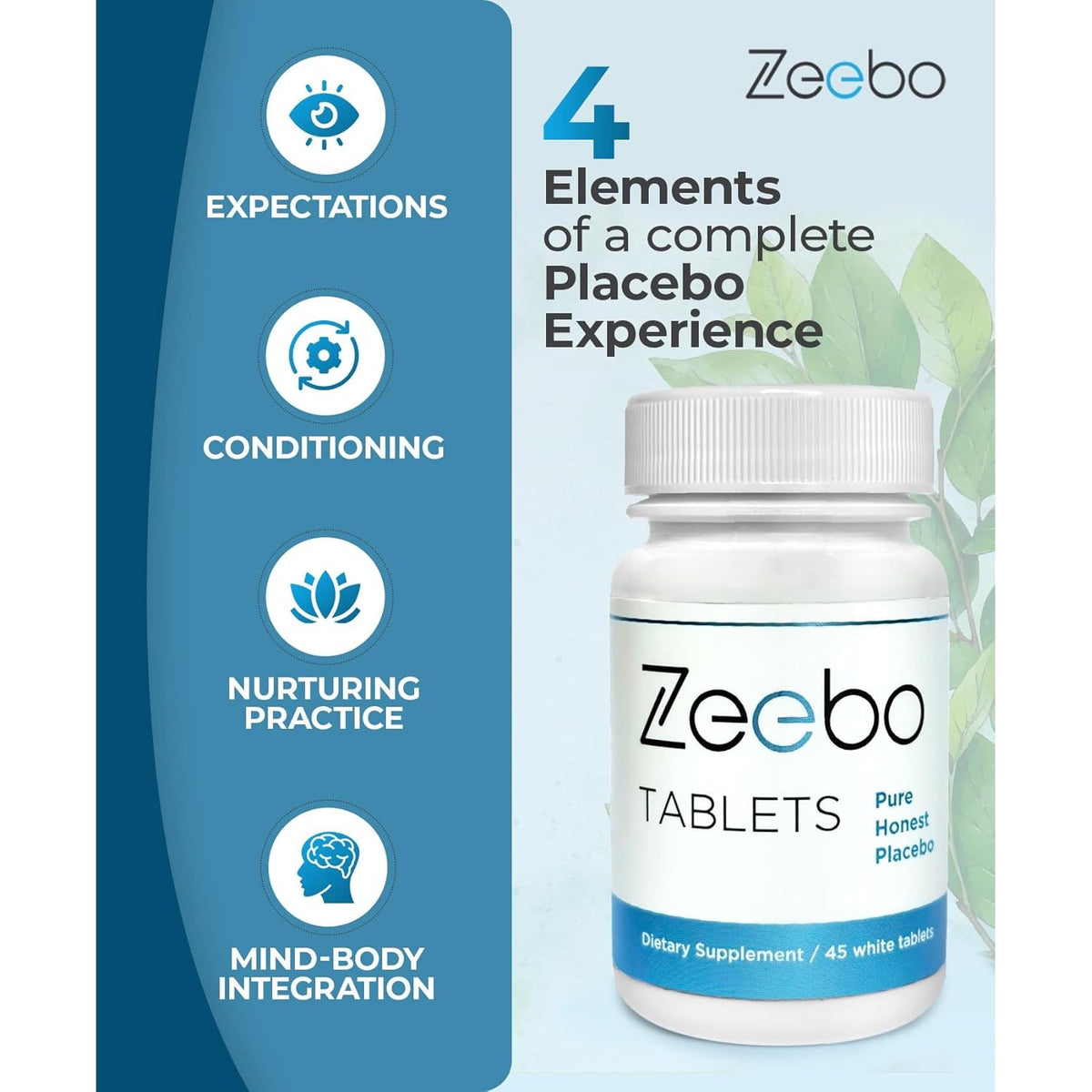 Zeebo Placebo Pills - Choose Tablet or Capsule Form (Tablets)
