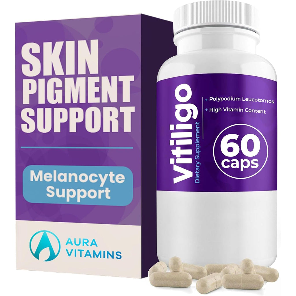 Vitiligo Capsules 60 Count | 1 Month | Improve Skin Pigmentation Support and Reduce White Spots | Effective Vitiligo Supplement | Natural Solution for White Spots on Skin. (1)