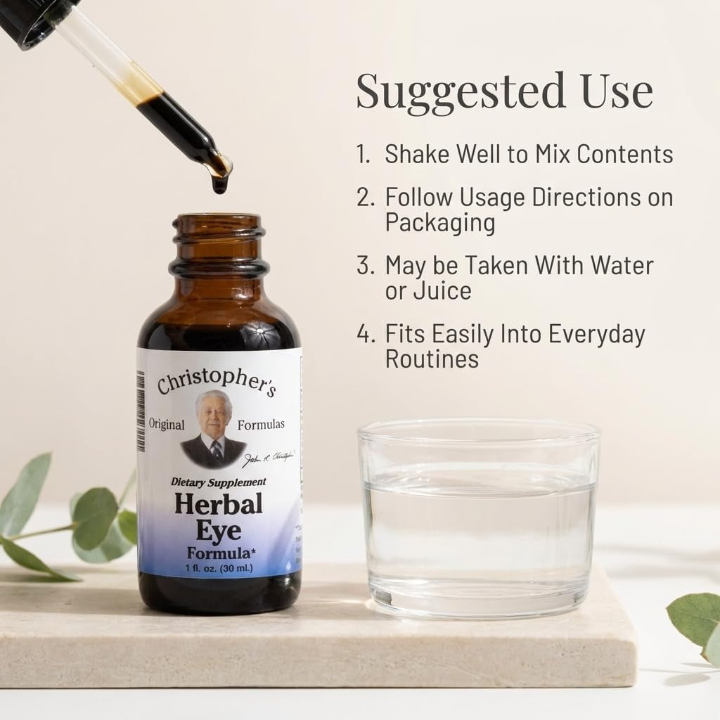 Christopher'S Original Formulas Herbal Eyebright, 1 Fl Oz - Natural Eye Wellness