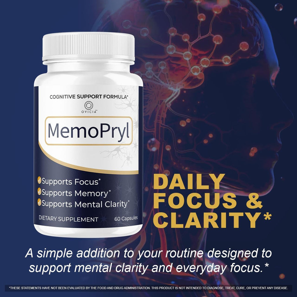 Memopryl Capsules - Memopryl Support Advanced Formula, Daily Memo Pryl Pills All Natural Ingredients Premium Formula Vitamins for Overall Health & Wellness Reviews, 60 Capsules for 1 Month