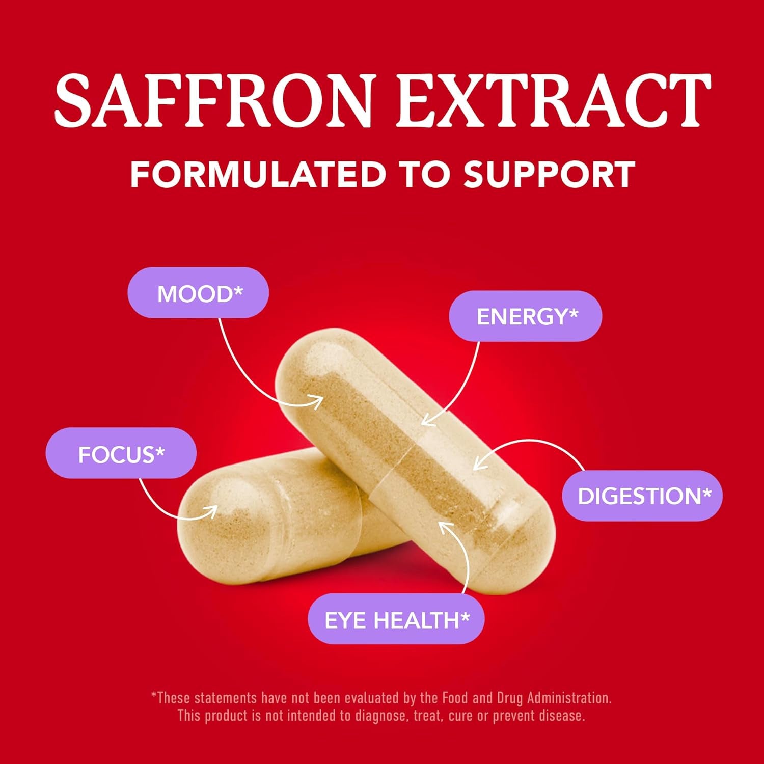 Saffron Supplements 88.5Mg | 3-Month Supply | Pure Saffron Extract Capsules for Mood, Focus, Eye Health & Energy Balance Support | Crocus Sativus Extract | Gluten-Free & Non-Gmo | 90 Capsules