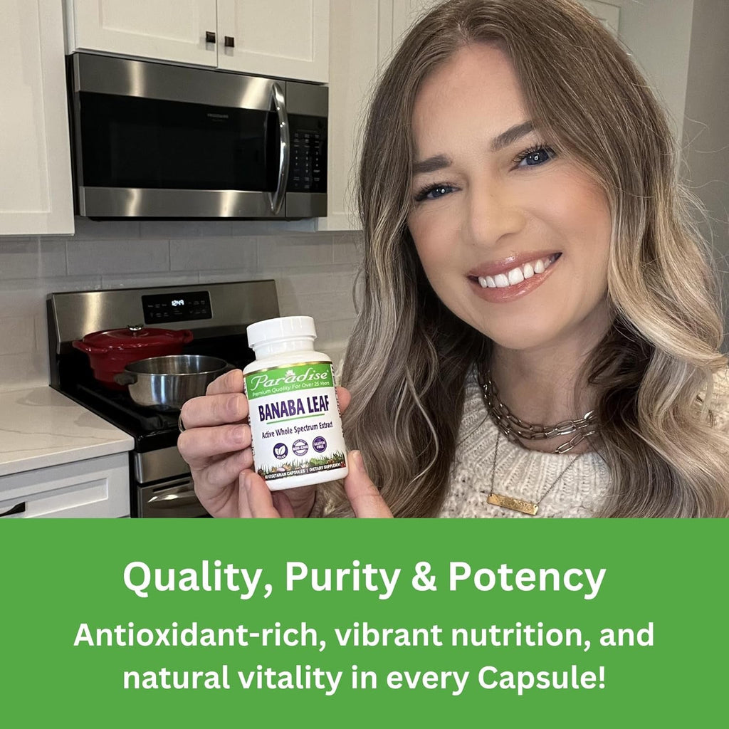 Paradise Herbs, Banaba Leaf, 12:1 Concentrated Extract, 250 Mg, Vegan, Gluten-Free, Non-Gmo, 180 Capsules