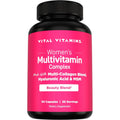 Vital Vitamins Women'S Multivitamin Complex - Made with Multi-Collagen Blend, Hyaluronic Acid, & MSM - Beauty Multivitamins - with Vitamin A, C, E, B6, B12, D3-60 Capsules
