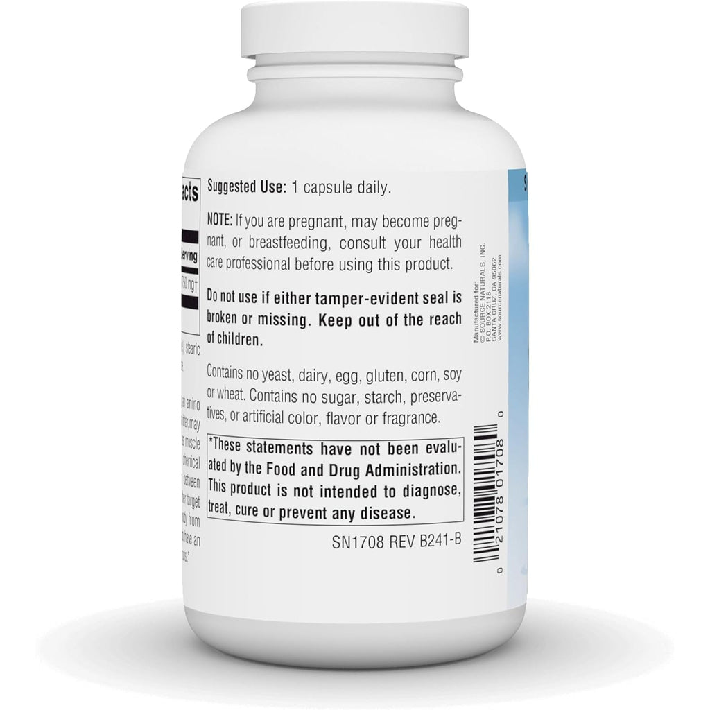 Source Naturals Serene Science GABA, for a Calm Mind, 750Mg - 180 Capsules
