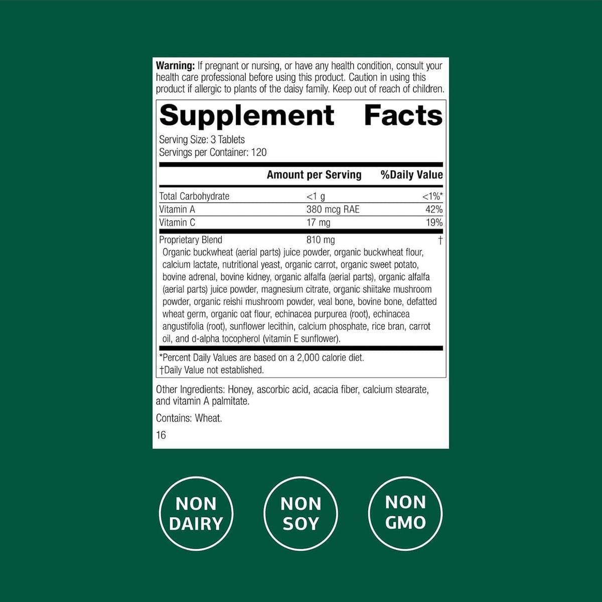 Standard Process Cataplex A-C-P Healthy Cell & Tissue Dietary Supplement - Non-Dairy & Non-Soy - Vascular & Immune Supplement Care - 360 Tablets (120 Servings)