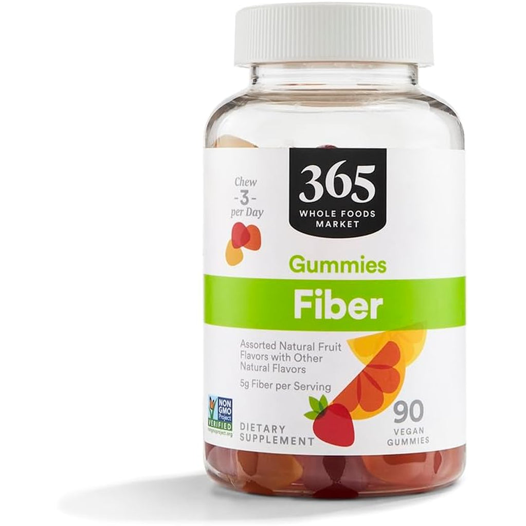 365 by Whole Foods Market, Fiber Gummies, Assorted Natural Fruit Flavors, 90 Count