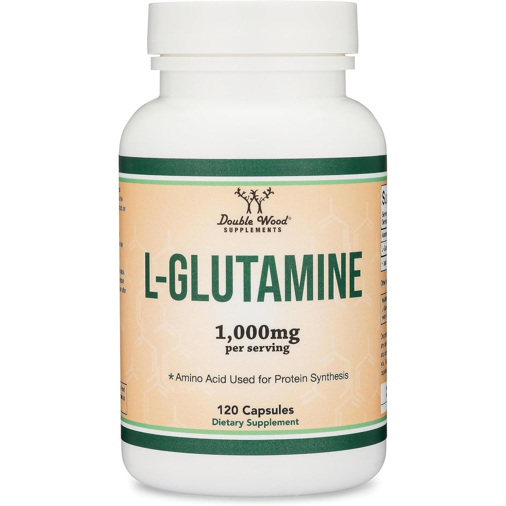 L Glutamine Capsules - (1000Mg Servings, 120 Capsules) Non-Gmo, Gluten Free, Keto Safe, Vegan Friendly, Third Party Tested (For Endurance and Gut Health) by Double Wood