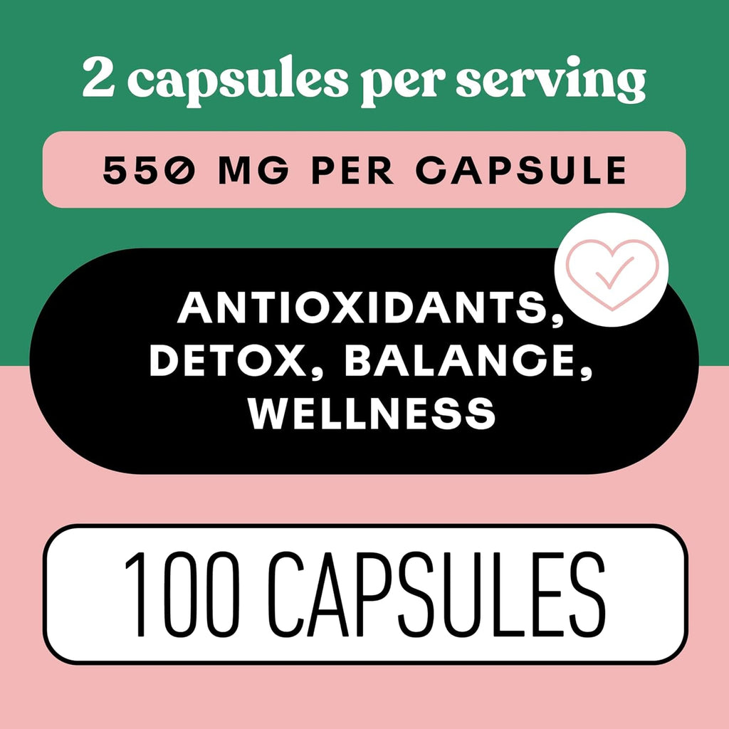 Complete Natural Products Organic Hibiscus Capsules, 550Mg, 100Ct, Plant-Based, Organic Flower Powder for Antioxidant & Digestive Support, Vegan & Non-Gmo