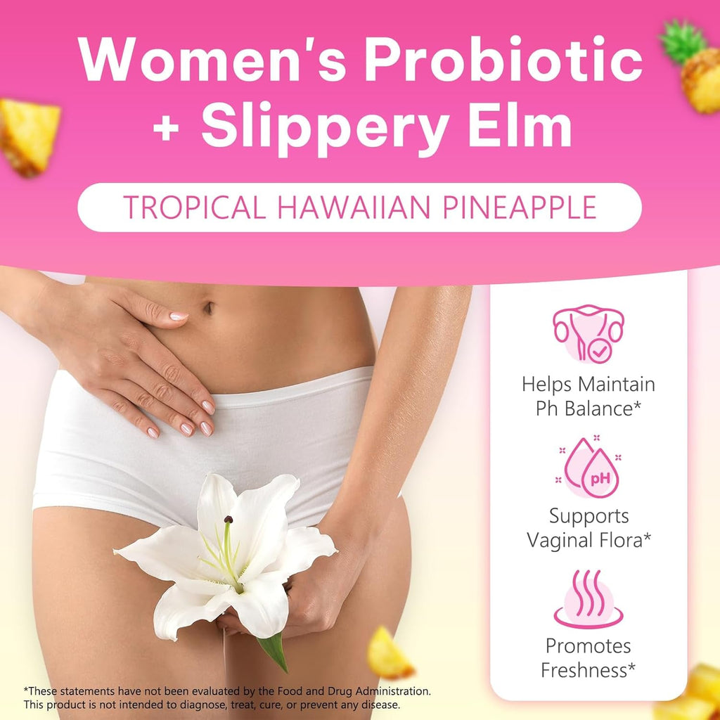 2 Pack Women'S Probiotic Gummies for Vaginal Health - Ph Balance & Immune Support Supplement, Pineapple Flavor, 120 Count | Feminine Care Vitamins for Women