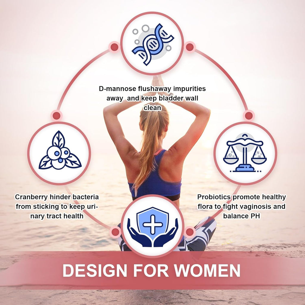 NATURE TARGET Probiotics-For-Women Prebiotics-And-Probiotics-Powder, 100-Billion-Cfus 45-Day-Supply, Women'S-Probiotic with D-Mannose and Cranberry for Urinary Tract/Gut/Digestive Health