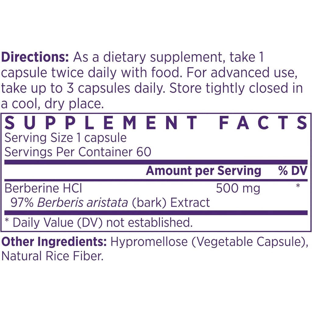 NAOMI Himalayan Berberine 500Mg - Supports Healthy Metabolic Function & Balanced Lipid Profile - Patented HIMABERB®, 97% Pure Berberine Hcl, Supports Healthy Energy, 60 Capsules, 1-Month Supply