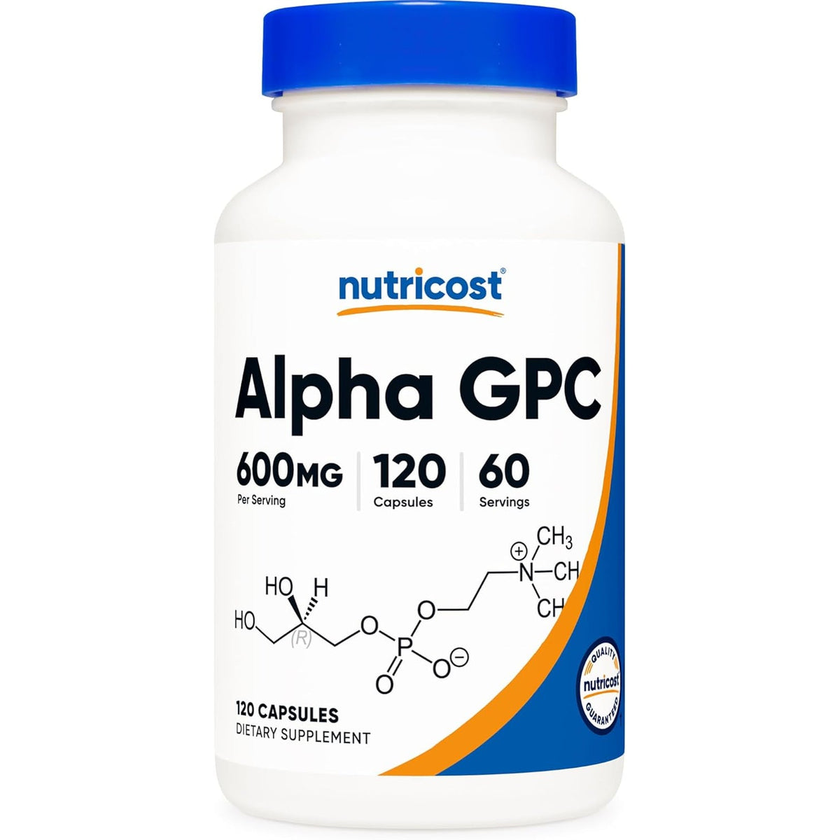 Nutricost Alpha GPC 600Mg, 120 Vegetarian Capsules - Non-Gmo and Gluten Free, 300Mg per Capsule