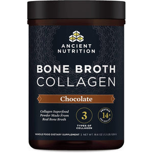 Ancient Nutrition Collagen Powder, Bone Broth Collagen, Chocolate, Hydrolyzed Multi Collagen Peptides, Supports Skin and Nails, Joint Supplement, 30 Servings, 18.6Oz