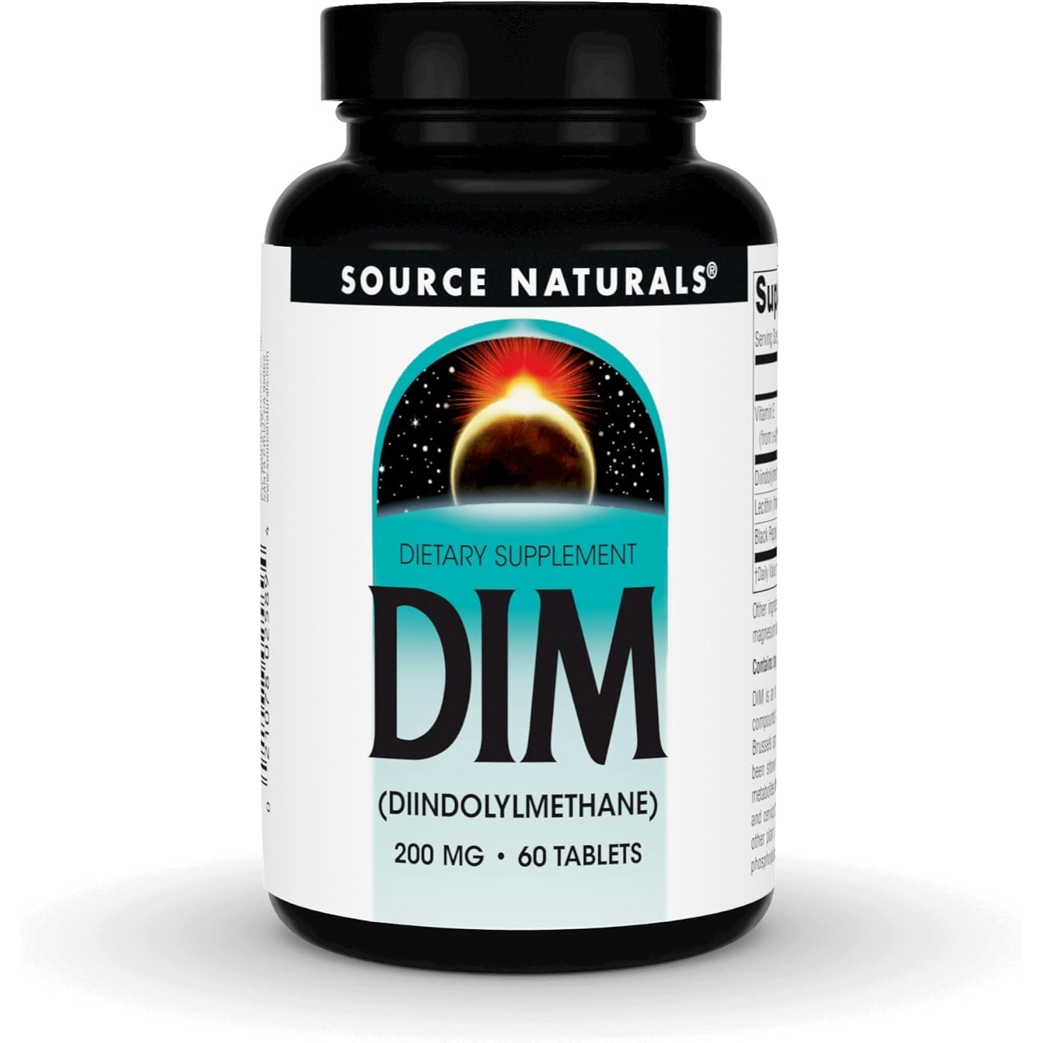 Source Naturals DIM, Diindolylmethane 200Mg with Bioperine, Vitamin E & More - 60 Tablets