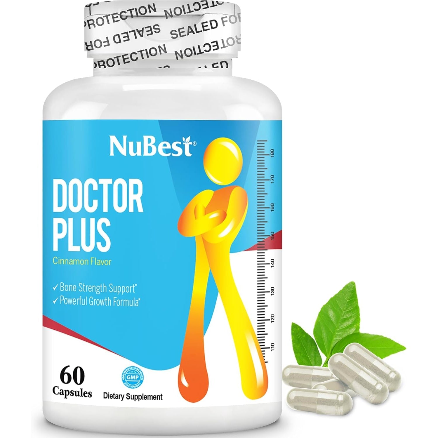 Nubest Doctor plus with Calcium, Vitamin D3, Vitamin K2 (MK7), Magnesium Capsules for Bone Strength, Healthy Bones, Immunity, Calcium Max Absorption for Age 10+ | 60 Capsules | 1 Month Supply