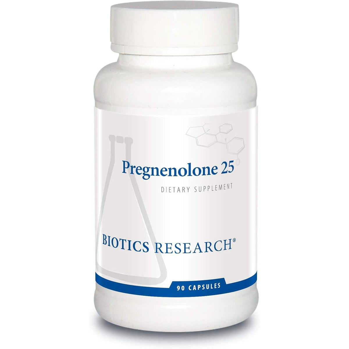 Biotics Research Pregnenolone 25-25 Mg Pregnenolone Support, Memory & Hormone Balance, Hormone Precursor or Parent Hormone. 90 Capsules