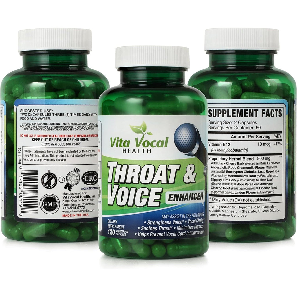 Vitavocal Throat & Voice Enhancer Eliminates or Reduces Hoarseness, Restores Vocal Clarity Amazing Voice Remedy for Vocal Troubles for Singers, Actors, Public Speakers