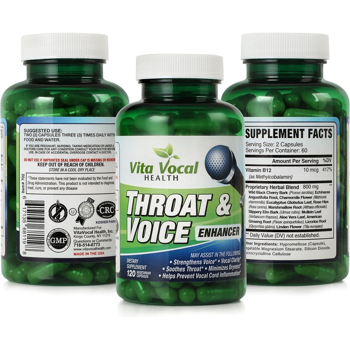 Vitavocal Throat & Voice Enhancer Eliminates or Reduces Hoarseness, Restores Vocal Clarity Amazing Voice Remedy for Vocal Troubles for Singers, Actors, Public Speakers