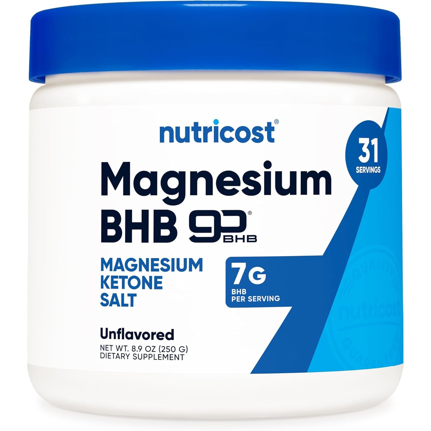 Nutricost Magnesium BHB Salts (250 Grams, Unflavored) - Exogenous Ketone Supplement, 6.5G Beta-Hydroxybutyrate per Serving