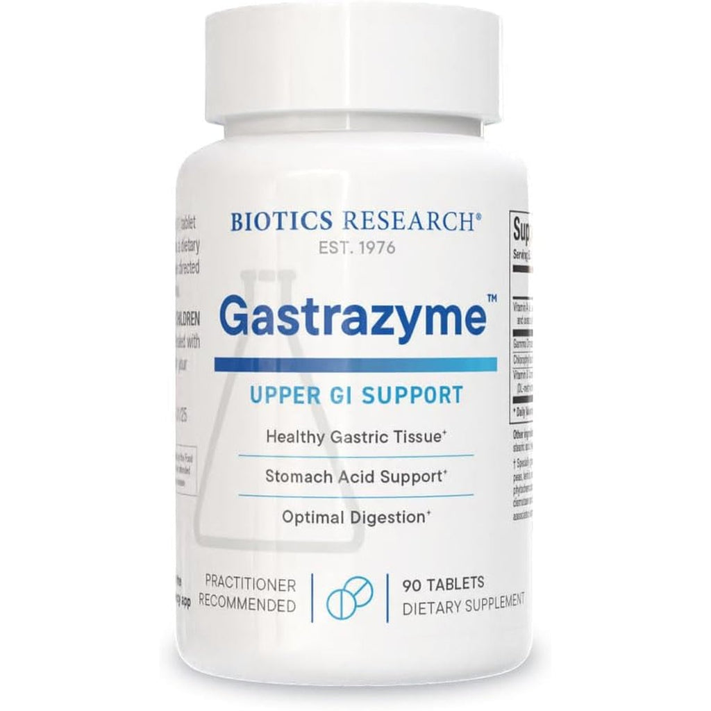 Biotics Research Gastrazyme™ Digestive Support - Supplies Vitamin U Complex, Chlorophyllins, Gamma Oryzanol (From Rice) Supplement Supports Gastrointestinal Health & Gut Lining - 90 Tablets