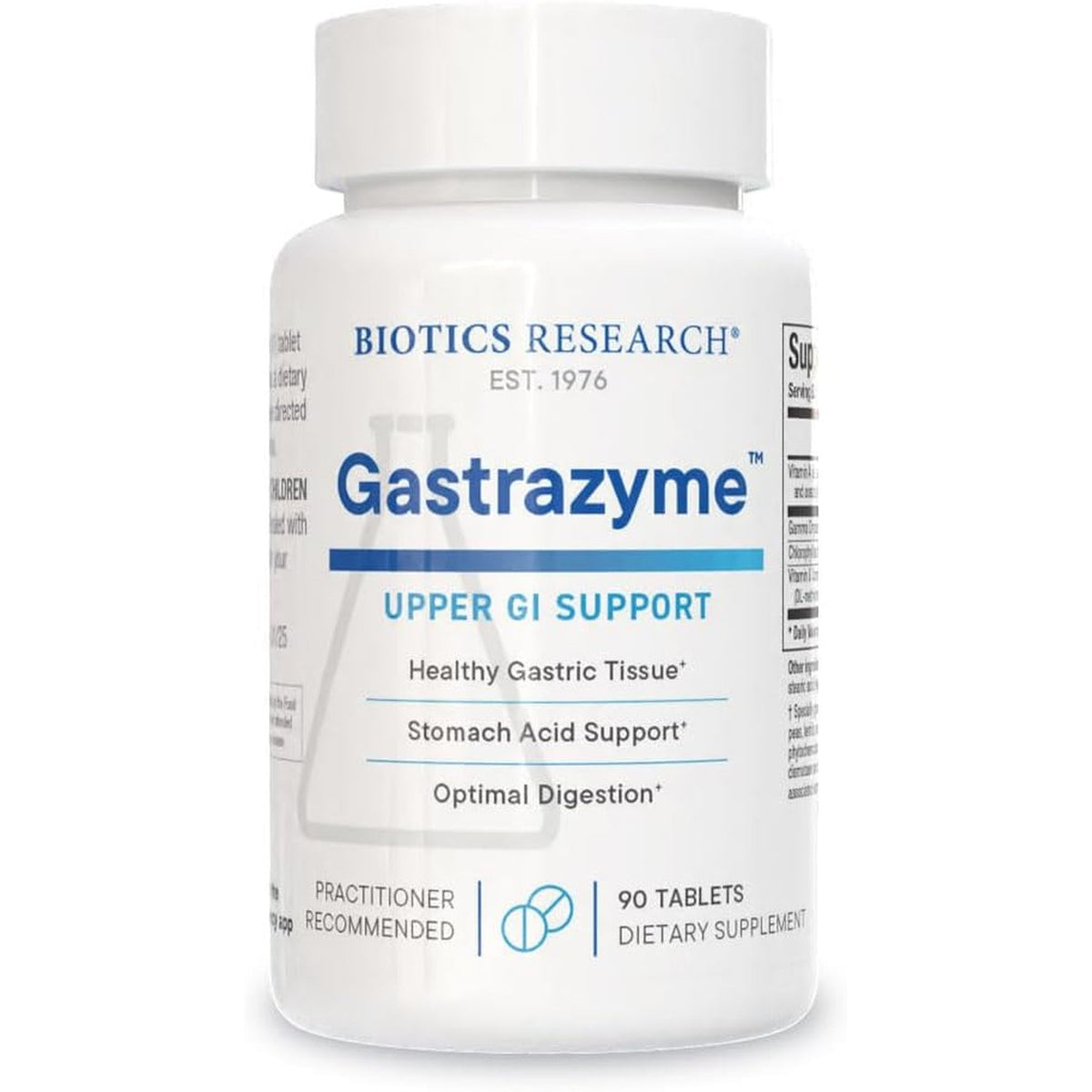 Biotics Research Gastrazyme™ Digestive Support - Supplies Vitamin U Complex, Chlorophyllins, Gamma Oryzanol (From Rice) Supplement Supports Gastrointestinal Health & Gut Lining - 90 Tablets
