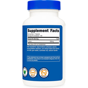 Nutricost L-Serine 500Mg, 120 Capsules, 120 Servings - Vegetarian Capsules, Non-Gmo, Gluten Free