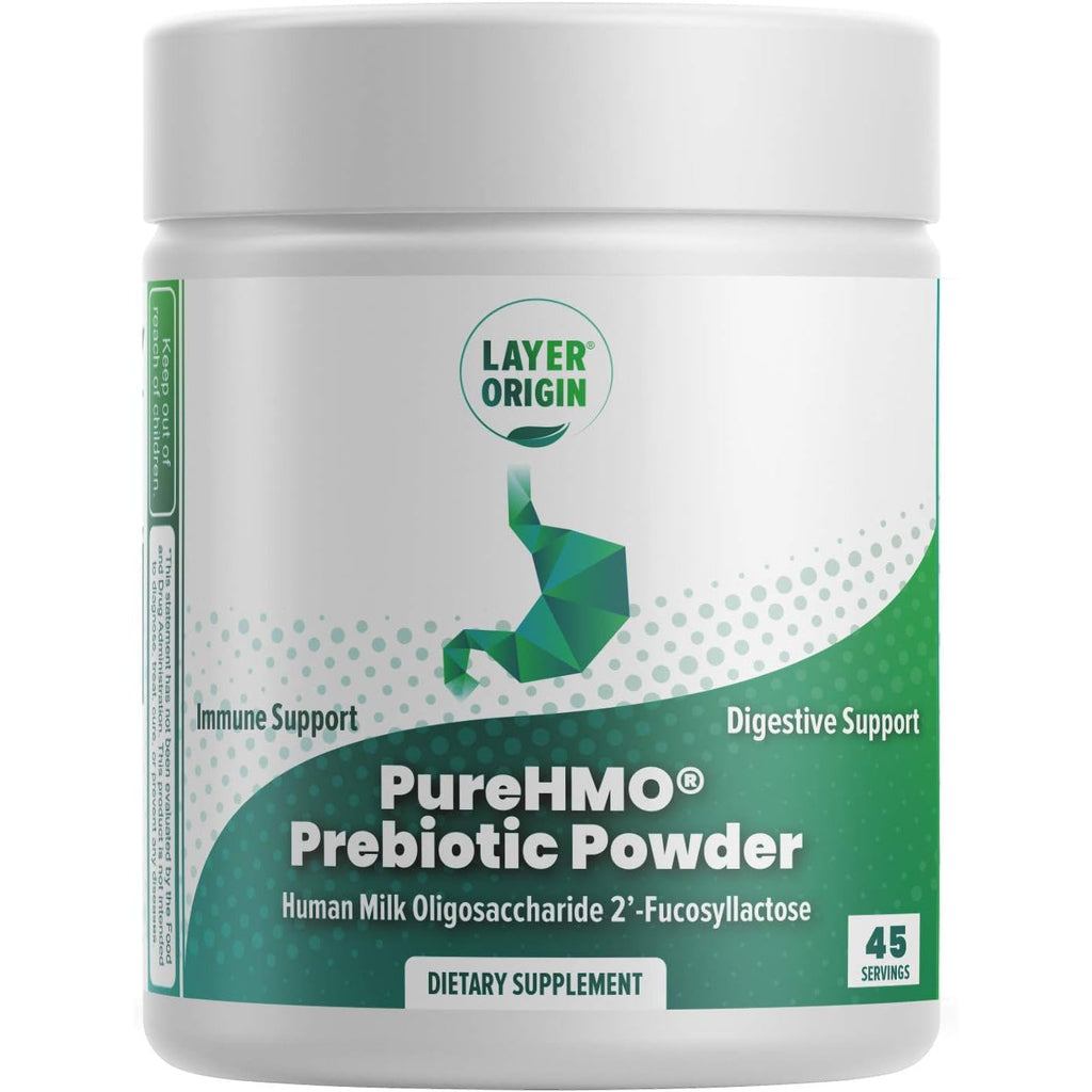 Purehmo Human Milk Oligosaccharide (HMO 2'-FL) Prebiotic Fiber Powder - Feed 200 Billion Probiotics/Scoop, 45 Servings