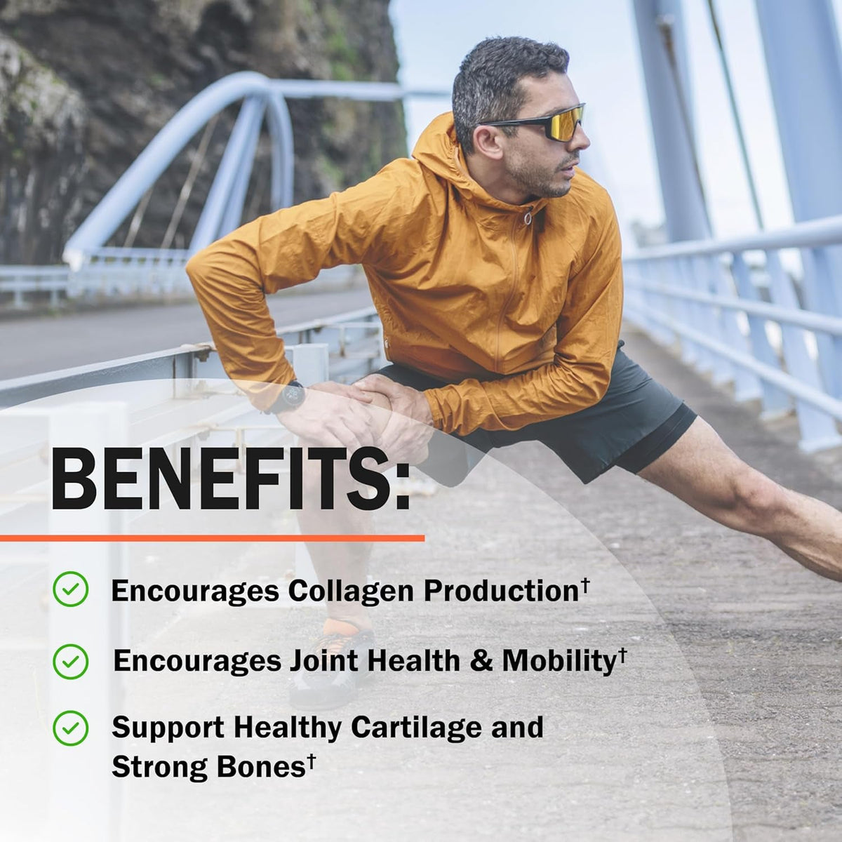 Glucosamine Chondroitin MSM Joint Support Supplement - Collagen Peptides, Turmeric and Ginger, Hyaluronic Acid, Glucosamine Chondroitin Sulfate for Joint Comfort - Gluten Free, Non GMO, 90 Capsules