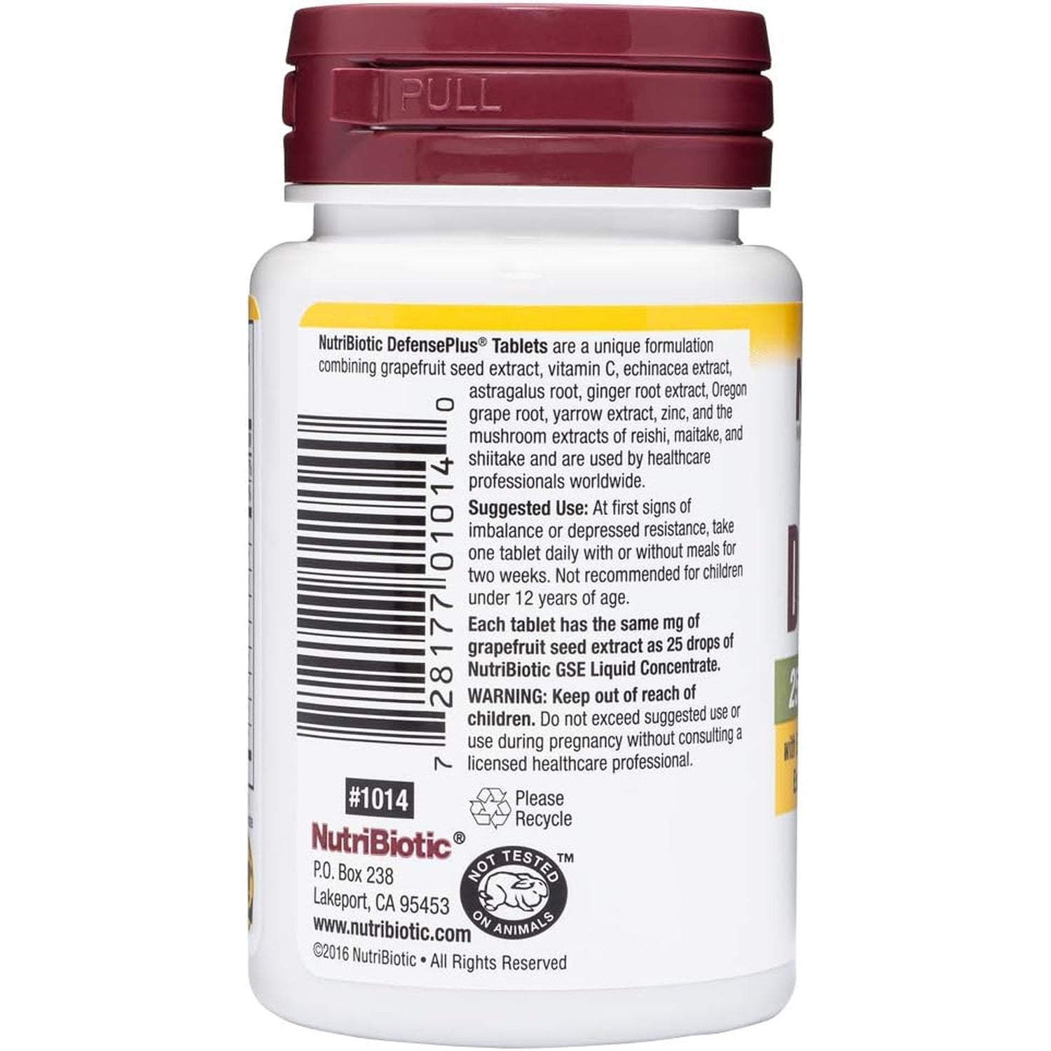 Nutribiotic – Defenseplus, 45 Tablets | 11 in 1 Immune Support with Vitamin C, Zinc, Grapefruit Seed Extract, Echinacea, Astragalus Root & Immune Boosting Extracts & Mushrooms | Vegan & Gluten Free