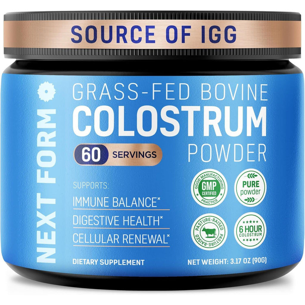 Bovine Colostrum Powder for Women &Men Source of Igg & Iga Grass-Fed, Pure Bovine Colostrum for Gut Health, Immune Support, Muscle Recovery & Wellness, Unflavored - 3.17 Oz - 60 Servings (Made in USA)