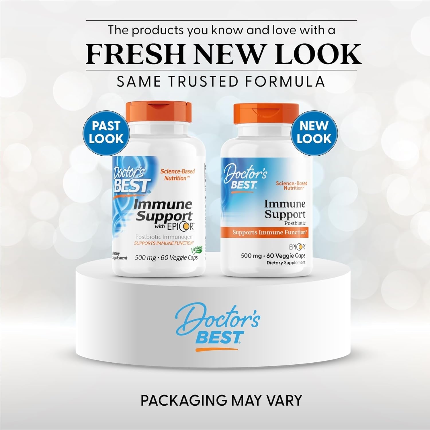 Doctors Best Epicor Immune Support Postbiotic Supplement - 500 Mg Dried Yeast Fermentate per Capsule, Immune & Gut Health Support for Men & Women, Non-Gmo, Gluten Free, Vegan - 60 Veg Caps