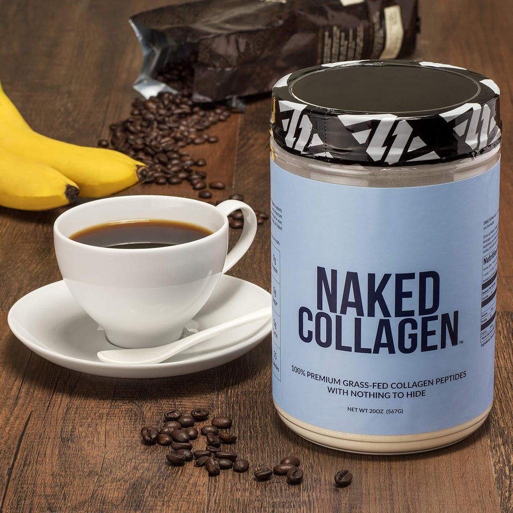 NAKED Collagen Peptides Protein Powder, 60 Servings, Pasture-Raised, Unflavored Grass-Fed Hydrolyzed Collagen Supplement, NSF Certified, Paleo Friendly, Non-Gmo, Keto, Gluten Free, 20Oz