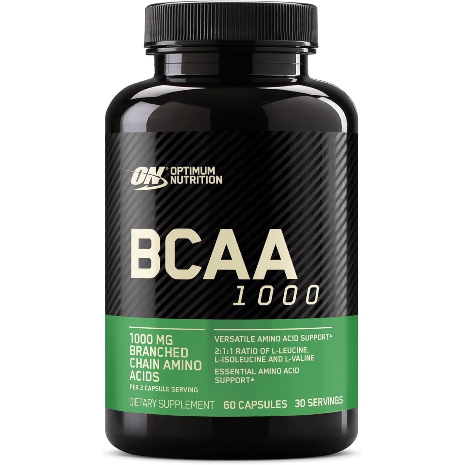 Optimum Nutrition Instantized BCAA Capsules, Keto Friendly Branched Chain Essential Amino Acids, 1000Mg, 60 Count