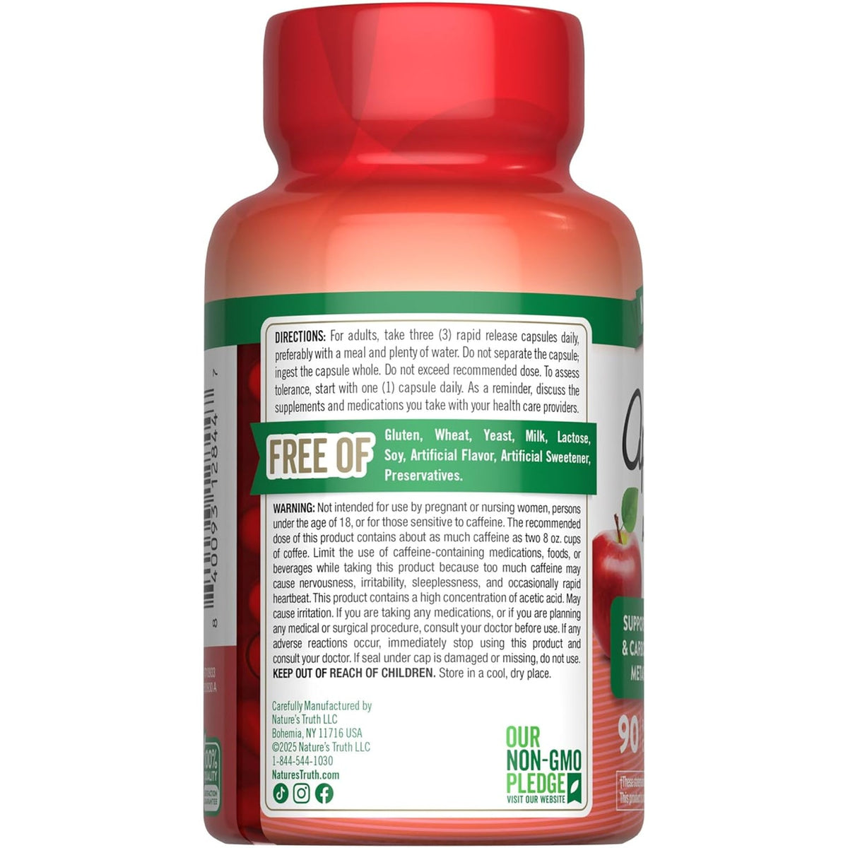 Nature'S Truth Apple Cider Vinegar Pills | 90 Capsules | Non-Gmo & Gluten Free Supplement