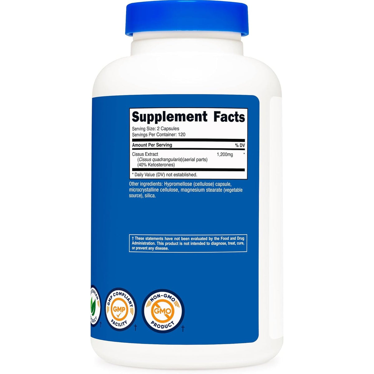 Nutricost Cissus Quadrangularis (1200Mg) 240 Capsules - 120 Servings, Gluten Free, Non-Gmo, and Vegetarian Friendly