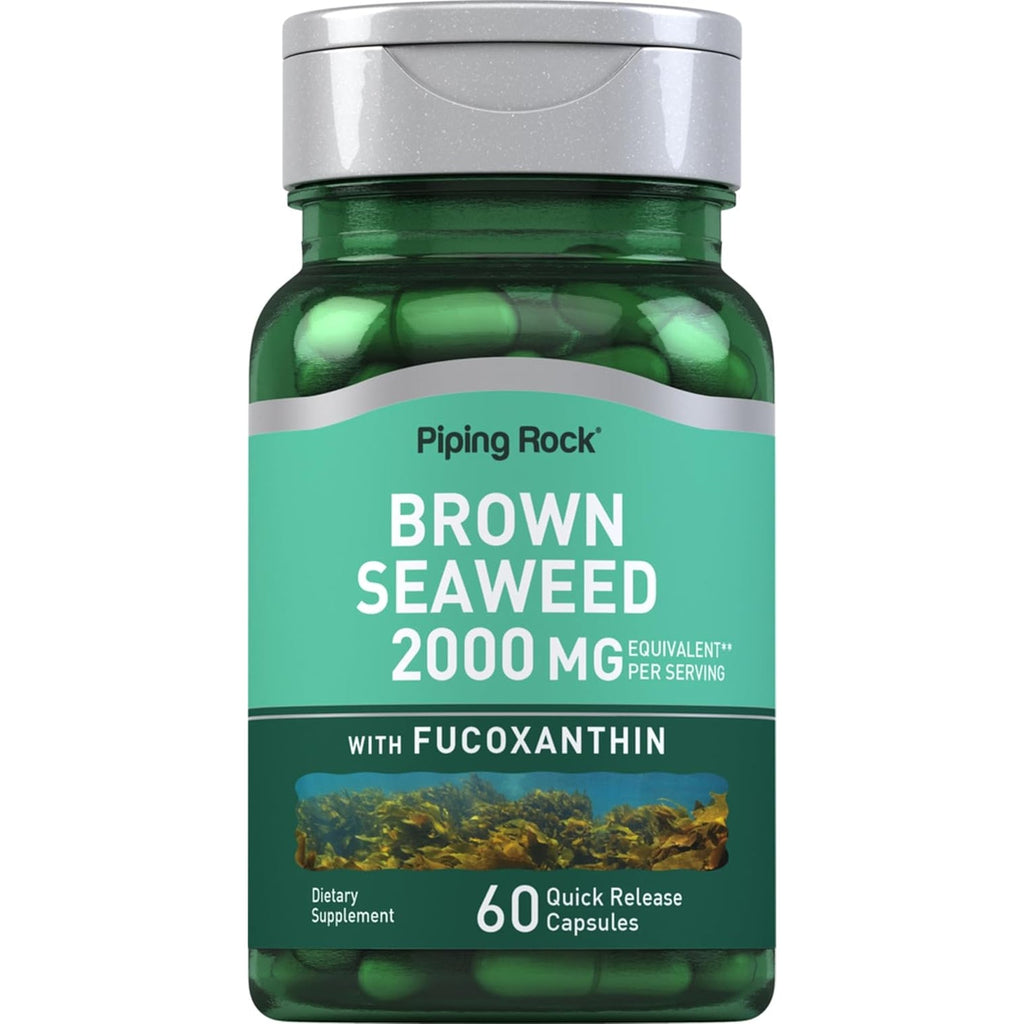 Piping Rock Brown Seaweed Capsules | 60 Count | Fucoxanthin Extract Supplement | Non-Gmo, Gluten Free