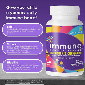 Children'S Chewable Tablets, Wellmune Clinically Proven Highly Purified Beta Glucan Immunity Supplements for Children, Kids-Approved!