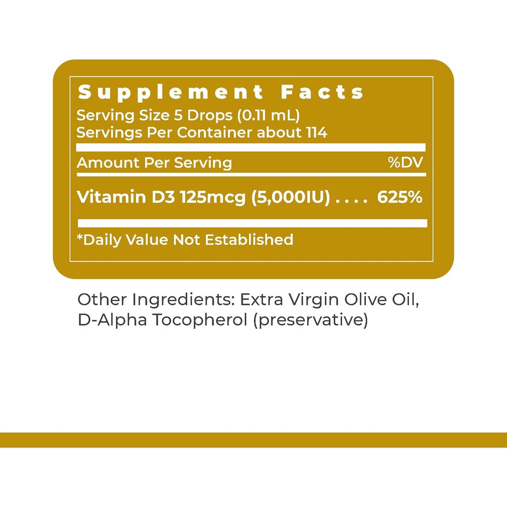Premier Research Labs Vitamin D3 Serum - Liquid Vitamin D Oil Drops for Adults, Liquid Vitamin D3 5000 IU, Sublingual Vit D3 Liquid - 0.43 Fl Oz