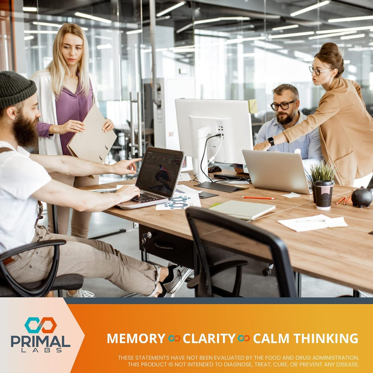 Primal Health Cogniforce - Memory & Brain Health - Acetyl L-Carnitine Formula - Better Cognitive Performance - Clarity + Focus + Better Recall + Calm Thinking - Dietary Supplement - 60 Capsules