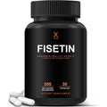 HUMANX Fisetin 500Mg - 98% Pure Fisetin Supplement - Powerful Serving Size (Similar to Apigenin, Luteolin, Quercetin) Senolytic Activator - Natural Polypheonols - USA Made, Non-Gmo Fisetin Capsules
