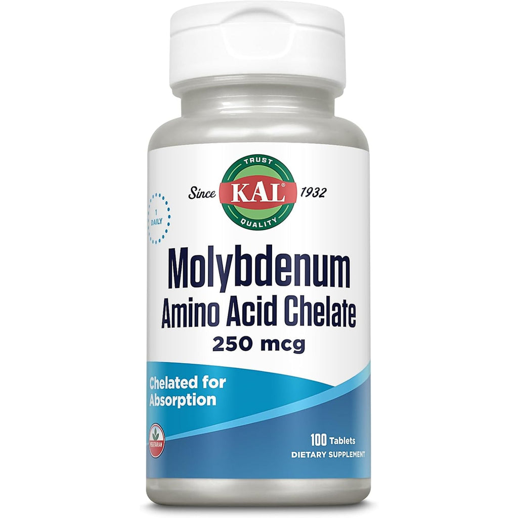 Kal 250 Mcg Molybdenum Chelated Tablets, 100 Count