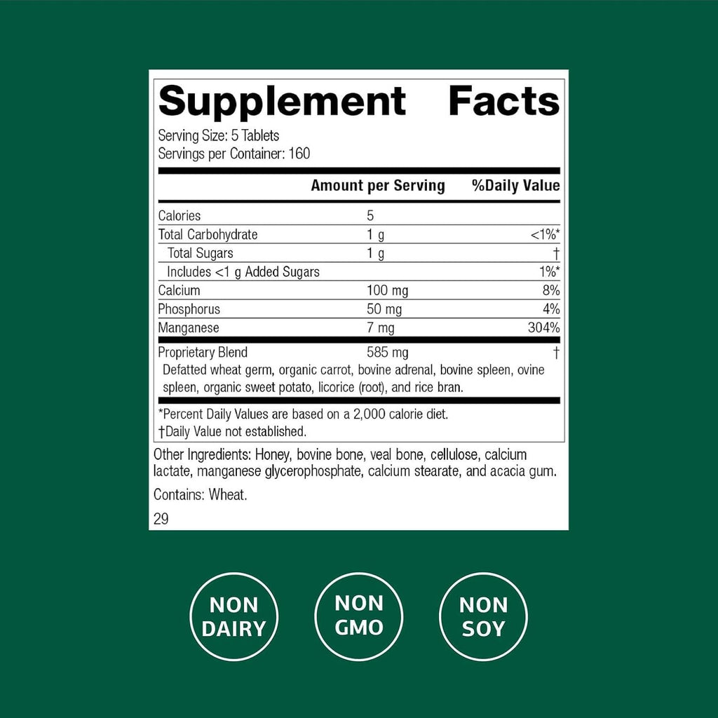 Standard Process Bio-Dent Skeletal Health Dietary Supplement - Teeth & Bone Function Support - Skeletal & Collagen Supplement - 800 Tablets